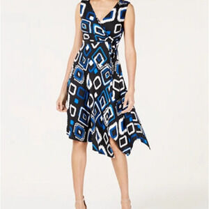 INC Printed Asymmetrical dress NWT